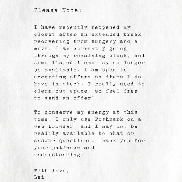 Please Note! - Picture 1 of 1